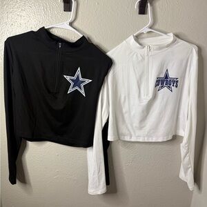 Woman’s Cowboys Black and White Long Sleeve Top